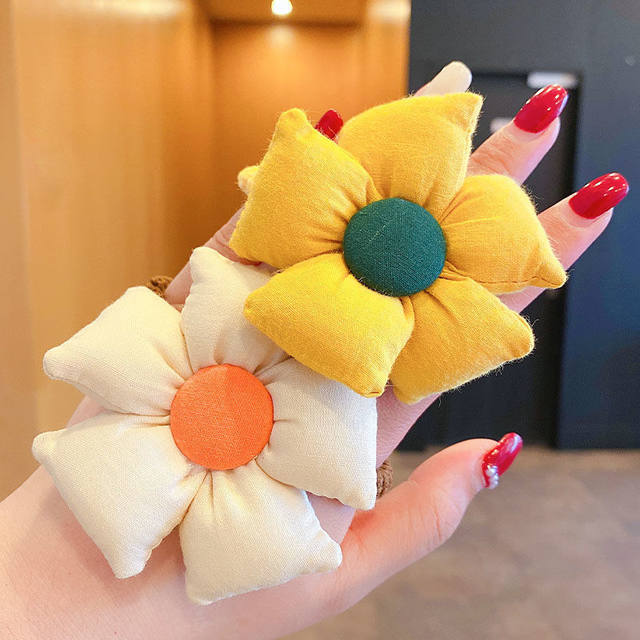 
Sweet braided hair candy color autumn and winter elastic princess hair circle Korean version flowers new retro fairy 2025 National Day