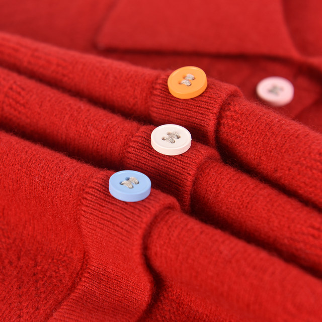 Fashion mother suit 100% pure cardigan lapel pullover knit sweater middle-aged and elderly autumn and winter new women's sweater