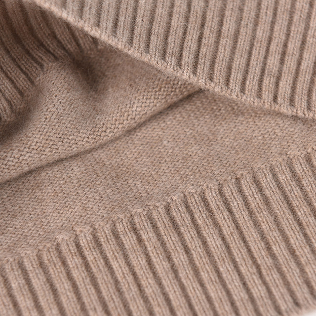 Middle-aged mothers wear high-end 100% pure plush sweater half turtleneck thickened sweater solid color large size knitted base shirt