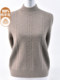 100 pure wool sweater women autumn and winter thick half -high collar middle -aged and elderly mother pretend to embroidered cashmere bottom sweater large size