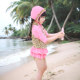 Children's swimsuit girls, baby, foreign qi sunscreen, leisure, skirt, fast -drying hot spring surfing sunscreen swimsuit
