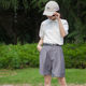 Northage girl simple neutral small design, soft puff sleeves, fit short-sleeved polo shirt T-shirt