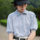 Northage girl simple neutral small design, soft puff sleeves, fit short-sleeved polo shirt T-shirt