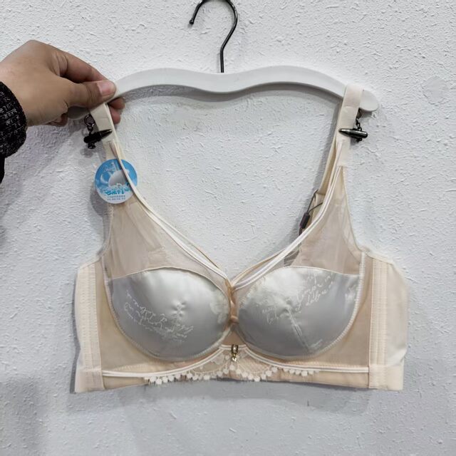Ultra-thin mango cup bra for women BC cup soft steel ring gathering upper support anti-sagging secondary breast lace underwear 25003