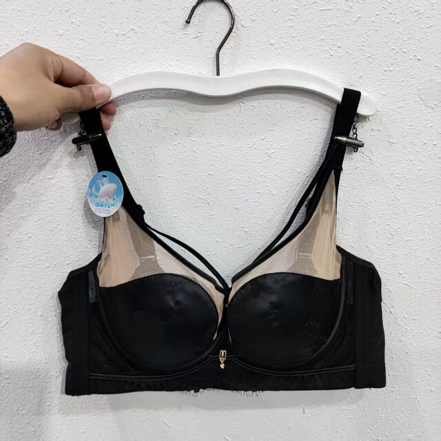 Ultra-thin mango cup bra for women BC cup soft steel ring gathering upper support anti-sagging secondary breast lace underwear 25003