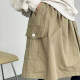 SYLP Suiyi Korean and Japanese retro flared skirt girlish style cotton large pocket casual women's A-line skirt
