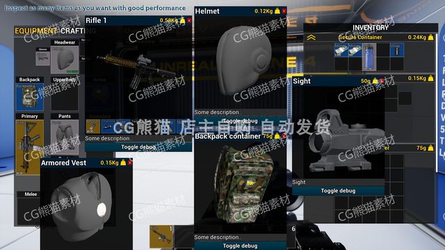 UE4 Unreal 5.6 Advanced Jigsaw Inventory system Advanced Backpack Stock System