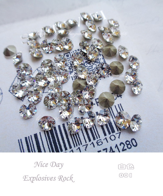 Austrian pointed bottom white rhinestones, manicure Shijia diamonds, earrings, necklaces, anklets, jewelry, handmade three-dimensional sticky diamonds