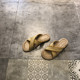 2025 new ethnic style sandals summer retro woven cross bohemian student flat flip flops
