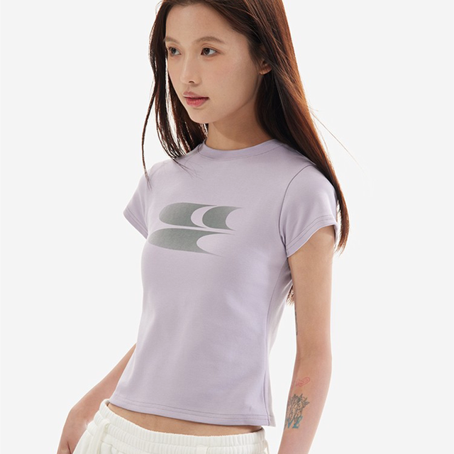 CryingCenter The disappearing logo gradient color sweet and cool American waist-closing airplane sleeve short tee crying center