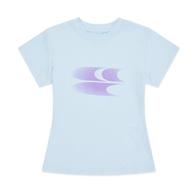 CryingCenter The disappearing logo gradient color sweet and cool American waist-closing airplane sleeve short tee crying center