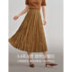 First pay Dingyinman pleated skirt for women in summer new elastic waist A-line mid-length skirt 18424104