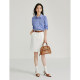 Inman French temperament pure cotton skirt for women in spring 2025 new commuter high waist slim A-line short skirt
