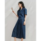 First pay Dingyinman pure cotton denim skirt women's niche retro washing water A-line skirt W18424569