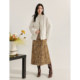 Inman Velvet Dye V-neck Sling 2024 Winter Women's New Style Back Cross-lace A-line Dress