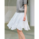 Inman 2025 summer women's new irregular petal skirt with Ouruo style flowing chiffon tulle skirt