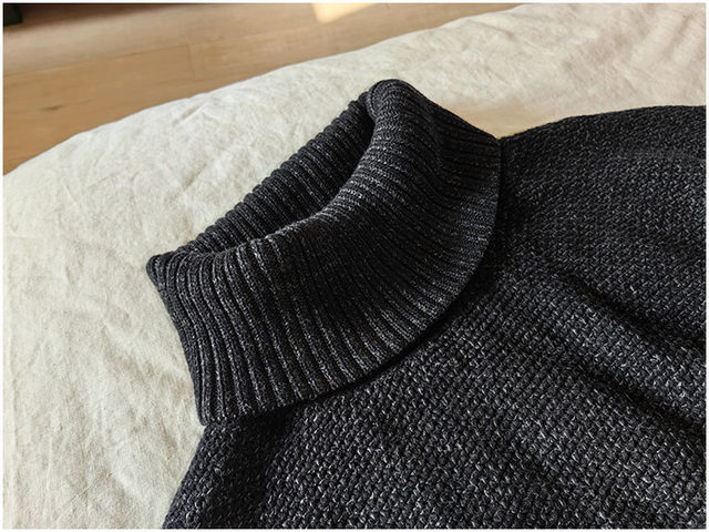 Large sizes available on clearance, Spanish designer brand exported, men's loose slim turtleneck pure cotton sweater and sweater