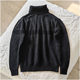 Large sizes available on clearance, Spanish designer brand exported, men's loose slim turtleneck pure cotton sweater and sweater