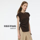 Gloria knitted top for women in summer fashion 2025 new unique brown slim sleeveless shirt T-shirt
