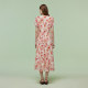 First drop of Goria silk halter neck dress for women in summer beautiful printed V-neck vacation style mulberry silk long skirt