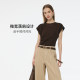 Gloria knitted top for women in summer fashion 2025 new unique brown slim sleeveless shirt T-shirt