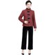 Ethnic style mother wear autumn and winter new short cotton jacket retro trouser stand collar middle-aged and elderly women's cotton clothes jacket