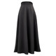 Spliced ​​skirt for women in spring and autumn zipper elastic large sway work temperament simple solid color umbrella skirt versatile midi skirt
