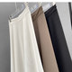 Spliced ​​skirt for women in spring and autumn zipper elastic large sway work temperament simple solid color umbrella skirt versatile midi skirt
