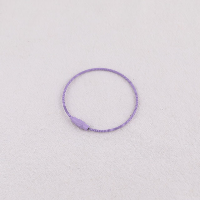 diy jewelry accessories materials color spray painted steel wire rope rotating screw key ring keychain