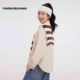 Metersbonway shirt women's 2025 summer new shawl two-piece design loose fleece top for women
