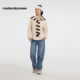 Metersbonway shirt women's 2025 summer new shawl two-piece design loose fleece top for women
