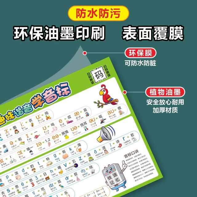 48 International English Alphabet Phonetic Symbols Wall Chart Rhythm Table Natural Phonics Pronunciation Rules Table Wall Sticker Learning Tool