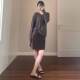 Light luxury high-end leopard print imported triacetic acid miniskirt 2025 three-season wear new fashionable sexy straight skirt