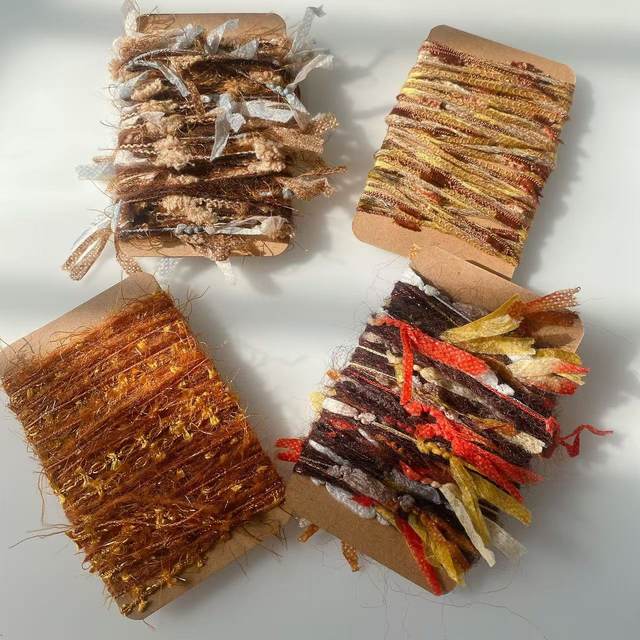 Original design Maillard earth color retro features hand mixed thread gift packaging rope dreadlocks DIY jewelry accessories