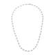 AHCHOO niche Jingshe style long S925 sterling silver necklace is really hemp silver gray pearl sweater chain can be folded