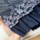 56%wool/old cargo withdrawal cabinet/splicing mesh lace comes with retro/high -waisted skirt fishtail skirt autumn and winter
