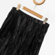 Removal of the counter! Large size retro palace style high-end velvet fishtail skirt high waist skirt mid-length skirt women's spring and autumn style