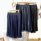 Foreign trade list! Cool and breathable ~ Retro commuting casual and flowing chiffon pleated skirt A-line skirt mid-skirt in summer