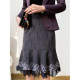 56%wool/old cargo withdrawal cabinet/splicing mesh lace comes with retro/high -waisted skirt fishtail skirt autumn and winter
