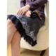 56%wool/old cargo withdrawal cabinet/splicing mesh lace comes with retro/high -waisted skirt fishtail skirt autumn and winter
