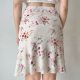 GO GIRL Go homemade European and American style retro flower bouquet printing skirt female summer A -line hip fishtail skirt