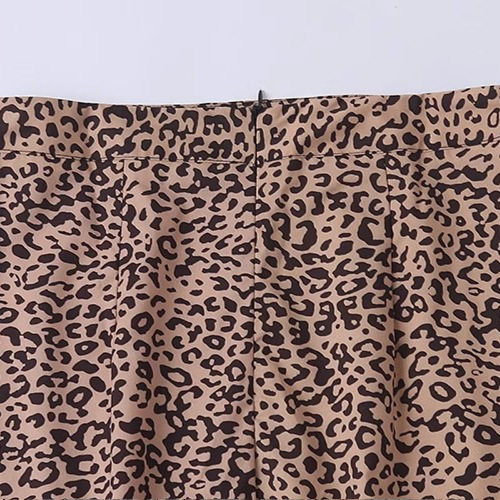 Leopard print skirt, new A-line mid-length skirt in summer, slim and versatile thin women's skirt K/16-4

