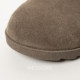 THESOONG/furry boken shoes cow suede wool lining versatile toe slippers for women 8012