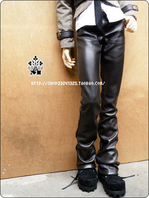 taobao agent M3 bjd baby jacket 3 points 4 points Deep coffee -legged leather pants strong uncle customized