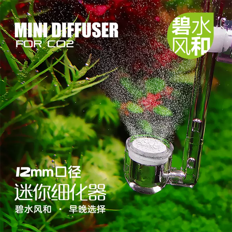 碧水风和水草鱼缸co2超细亚克力迷你细化器二氧化碳细化