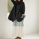 Weiyu large-size women's high-end skirt 2025 spring and autumn new long skirt loose casual lace splicing skirt
