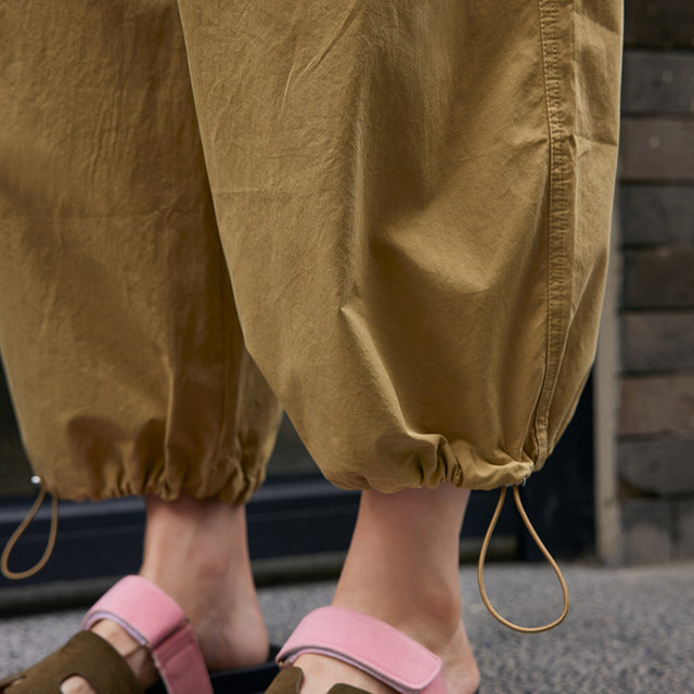 Weiyu Large Size Women's Clothing 2023 New Loose Wide Legs Women's Summer Thin Elastic Trousers Legs Nine-Cut Leisure Pants