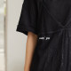 Weiyu large-size women's lace suspender dress 2025 summer new loose half-sleeved side-slit casual skirt
