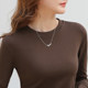 Small round neck pure cotton long sleeve T-shirt for women with large size versatile inner wear mother-in-law and grandma autumn clothes middle-aged mother base shirt