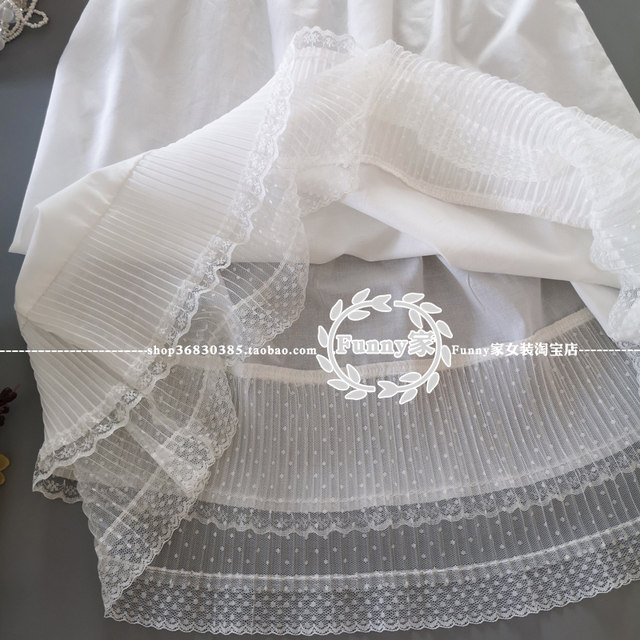 Autumn and winter pleated lace mesh meltering cotton stacking inner bottom -up artifact skirt in the half body skirt